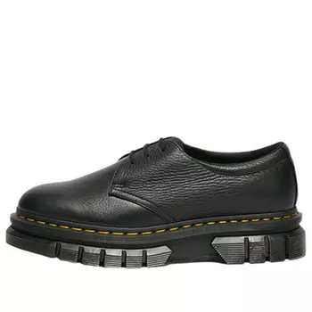 Тапочки rikard lunar leather platform low 'black' Dr. Martens, черный