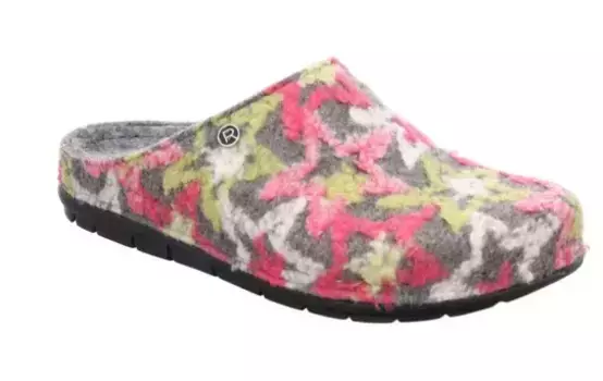 Тапочки Rohde "RODIGO", со стелькой из пены с эффектом памяти, цвет Grau-Rosa Kombiniert