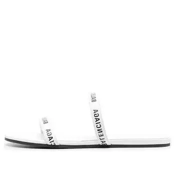 Тапочки round sandals 'white black' Balenciaga, белый