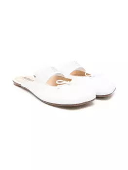 Тапочки с цифровым мотивом MM6 Maison Margiela Kids, белый