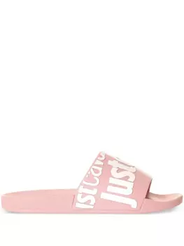 Тапочки с логотипом Just Cavalli, розовый
