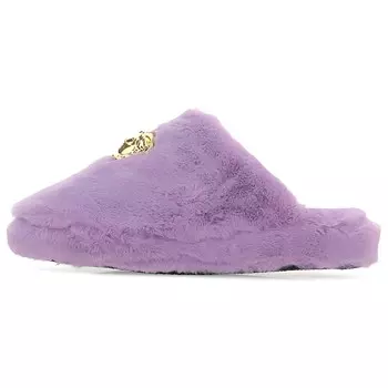 Тапочки с мехом Versace Medusa, лиловый