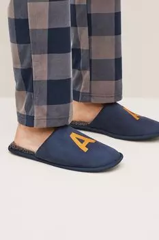 Тапочки с монограммой Next, синий
