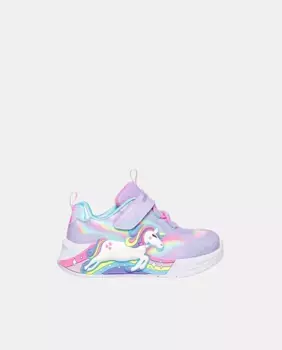 Тапочки с подсветкой для девочки "Единорог" Skechers, фиолетовый