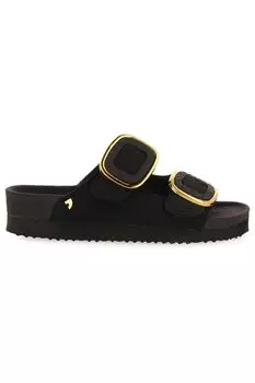 Тапочки с пряжкой Gioseppo, черный