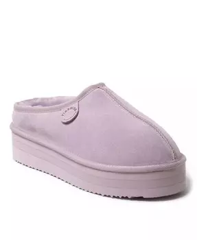 Тапочки-сабо Fireside by Women's Queenstown из натуральной овчины на платформе Dearfoams, фиолетовый