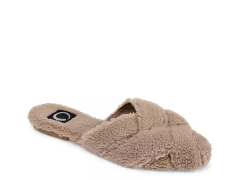 Тапочки Sereena Scuff Slipper Journee Collection, светло-коричневый