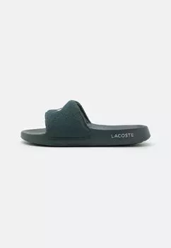 Тапочки Serve Slide 1.0 Lacoste, цвет dark green