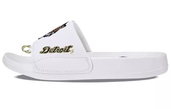 Тапочки Шлепанцы Унисекс Белые Mlb