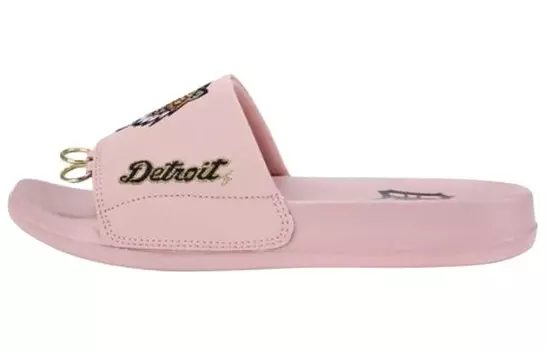 Тапочки Шлепанцы Унисекс Розовые Mlb