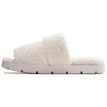 Тапочки Шлепанцы женские белые Mlb