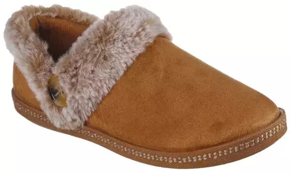 Тапочки Skechers "COSY CAMPFIRE FRESH TAST", с воротником из искусственного меха, коричневый