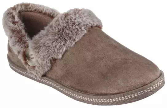 Тапочки Skechers "COSY CAMPFIRE FRESH TAST", с воротником из искусственного меха, коричневый