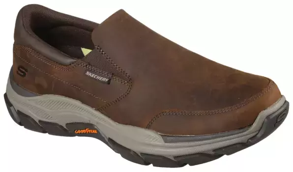 Тапочки Skechers "RESPECTED - CALUM", с боковой эластичной вставкой, коричневый