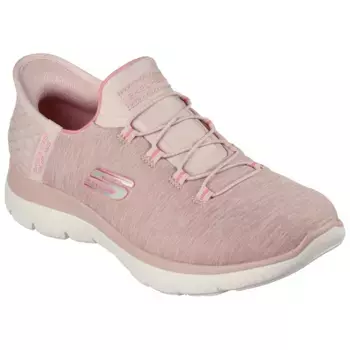 Тапочки Skechers "SUMMITS DAZZLING HAZE", кроссовки без шнуровки, повседневная обувь с тонкими контрастными деталями, розовый
