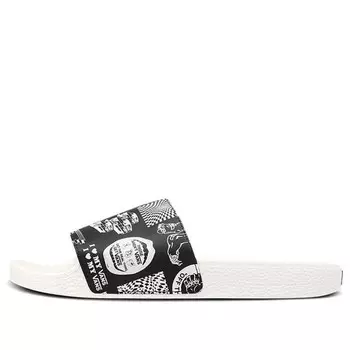 Тапочки slide-on white slippers Vans, белый