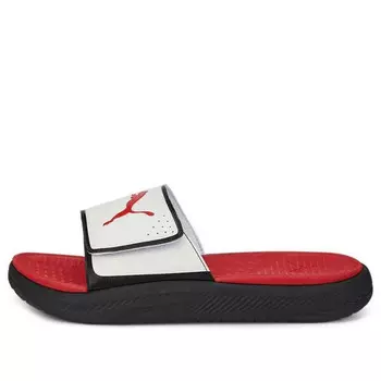 Тапочки softride slide 'white black red' Puma, черный