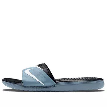 Тапочки solarsoft kd slide 2 'dove grey black' Nike, синий