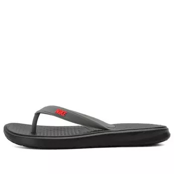Тапочки solay thong 'black grey' Nike, черный