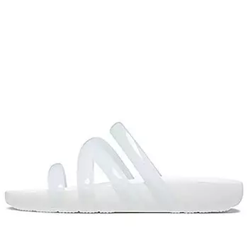 Тапочки splash glossy strappy sandal 'white' Crocs, белый