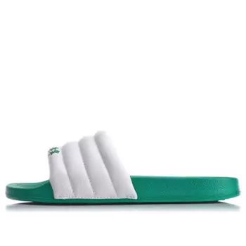 Тапочки ss20 bubble slide sandals white/green Li-Ning, зеленый