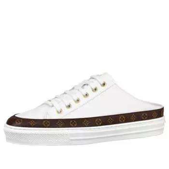 Тапочки stellar mules 'white brown' Louis Vuitton, белый