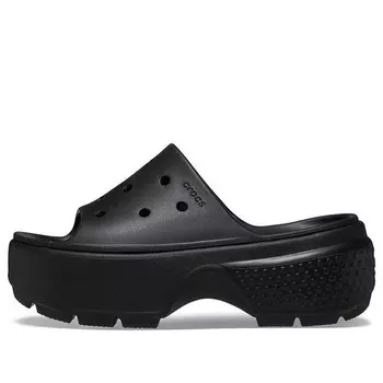 Тапочки stomp slides 'black' Crocs, черный