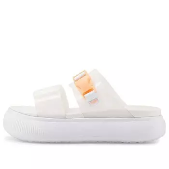 Тапочки suede mayu pop sandal 'white fizzy melon' Puma, белый