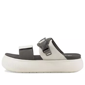 Тапочки suede mayu sandal 'marshmallow dark shadow' Puma, серый