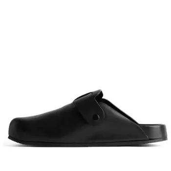 Тапочки sunday mules 'black matte calfskin' Balenciaga, черный