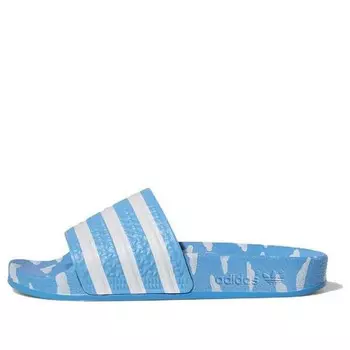 Тапочки the simpsons x adilette slide 'clouds' Adidas, белый