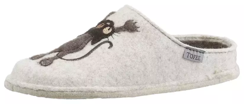 Тапочки Tofee с кошачьим мотивом, бежевый