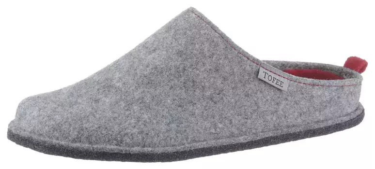 Тапочки Tofee со стелькой контрастного цвета, серый