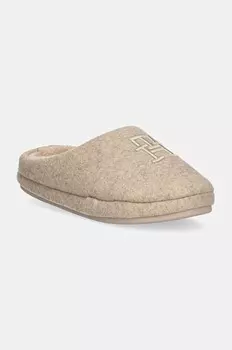 Тапочки Tommy Hilfiger TH EMBROIDERED BASICS SLIPPER, бежевый
