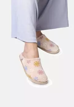 Тапочки Toni Pons с вышивкой снежинок, бежевый