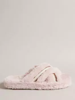 Тапочки Topply из искусственного меха через плечо Ted Baker, розовый свет