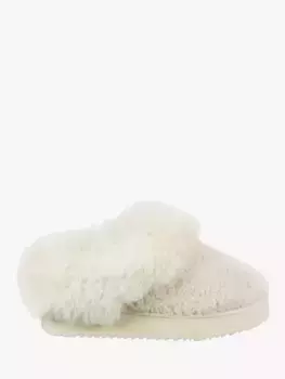 Тапочки totes Textured Mule Fluffy Lined, кремовый