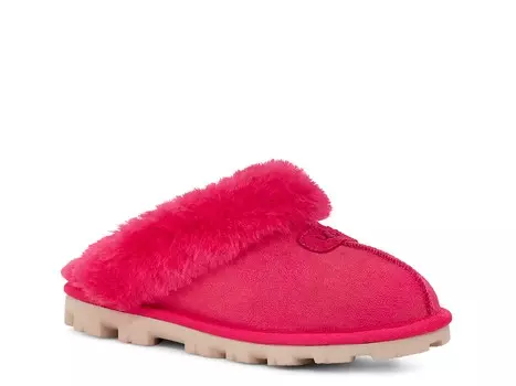 Тапочки Ugg Australia Coquette потертостями, фуксия