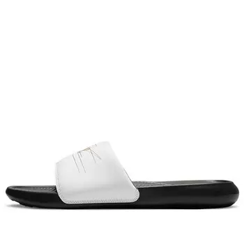 Тапочки victori one printed slide 'white metallic gold' Nike, черный