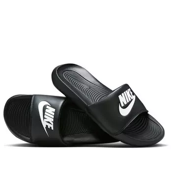 Тапочки victori one slide 'black white' Nike, черный