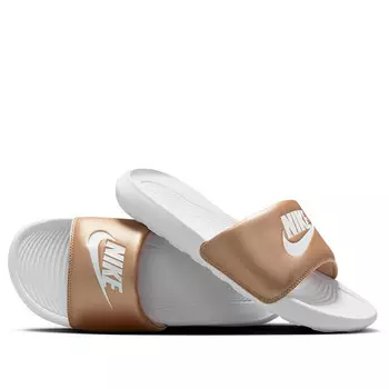 Тапочки victori one slide 'metallic red bronze' Nike, белый