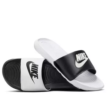 Тапочки victori one slide mix 'white black' Nike, белый