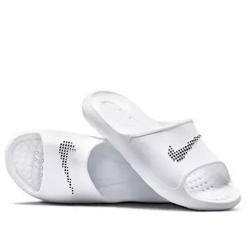 Тапочки victori one slide 'polka swoosh - white' Nike, белый