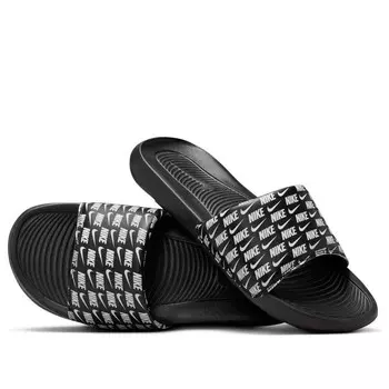 Тапочки victori one slide print 'repeat logo - black' Nike, черный