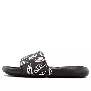 Тапочки victori one slide 'repeat logo - black white' Nike, черный