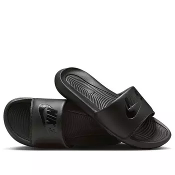 Тапочки victori one slide 'triple black' Nike, черный