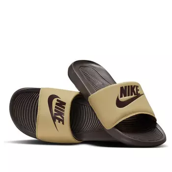 Тапочки victori one slide 'wheat grass baroque brown' Nike, зеленый