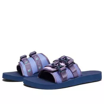 Тапочки x clot trekking base camp strap slides 'black red' The North Face, фиолетовый