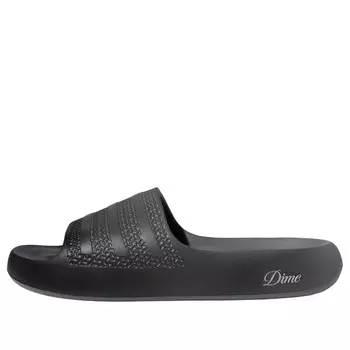 Тапочки x dime adilette ayoon slides 'black vista grey' Adidas, черный