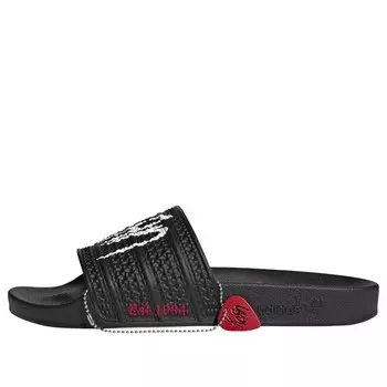 Тапочки x korn adilette slides '30th anniversary' Adidas, черный